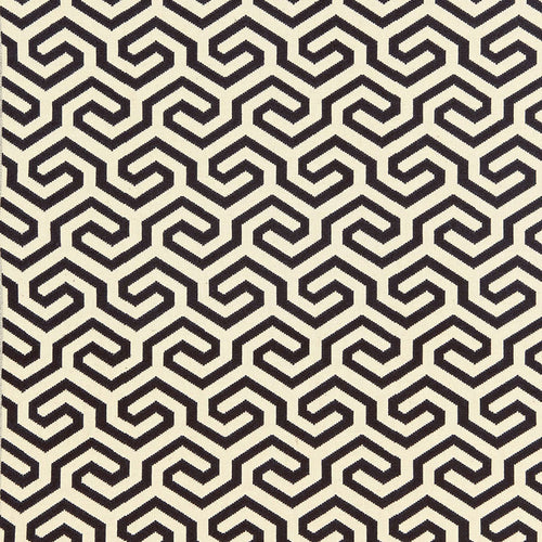 SCHUMACHER MING FRET FABRIC 66881 / NOIR
