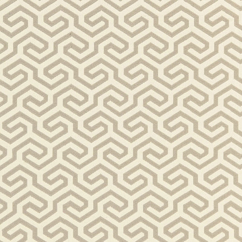 SCHUMACHER MING FRET FABRIC 66882 / FLAX
