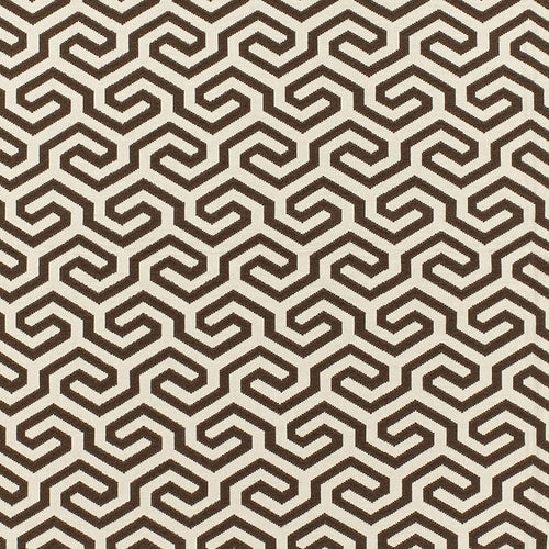 SCHUMACHER MING FRET FABRIC 66885 / CHOCOLATE