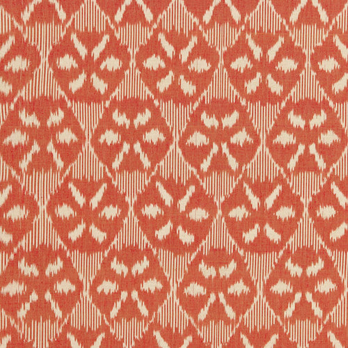 SCHUMACHER DARJEELING COTTON IKAT FABRIC 66963 / PERSIMMON