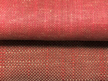 Load image into Gallery viewer, Faux Linen Raspberry Pink Rusty Red Upholstery Drapery Fabric