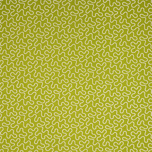 SCHUMACHER MEANDER EMBROIDERY FABRIC 67604 / LEAF