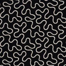 Load image into Gallery viewer, SCHUMACHER MEANDER EMBROIDERY FABRIC 67605 / BLACK