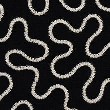 Load image into Gallery viewer, SCHUMACHER MEANDER EMBROIDERY FABRIC 67605 / BLACK