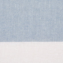 Load image into Gallery viewer, SCHUMACHER VISTA LINEN STRIPE FABRIC 67943 / SKY AND WHITE