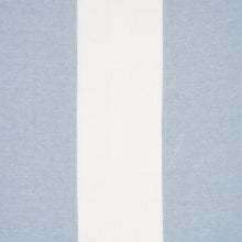Load image into Gallery viewer, SCHUMACHER VISTA LINEN STRIPE FABRIC 67943 / SKY AND WHITE