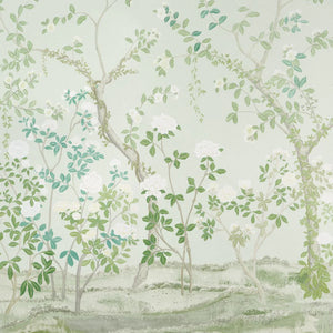 Schumacher Madame De Pompadour Panel Set Wallpaper 5008543 / Green