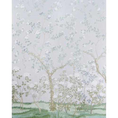 Schumacher Madame De Pompadour Panel Set Wallpaper 5008545 / Grey