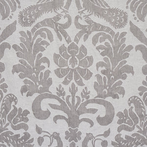Schumacher Anna Damask Fabric 68436 / Grey