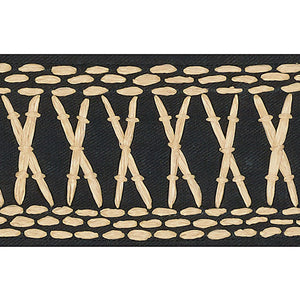 Schumacher Tikki Tape Trim 69300 / Lava Black