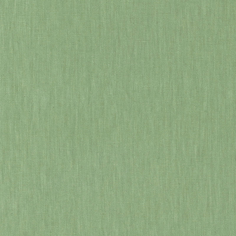 SCHUMACHER LANGE GLAZED LINEN FABRIC / PESTO