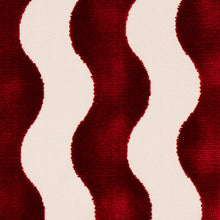 Load image into Gallery viewer, SCHUMACHER THE WAVE VELVET FABRIC 69427 / RED