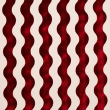 Load image into Gallery viewer, SCHUMACHER THE WAVE VELVET FABRIC 69427 / RED