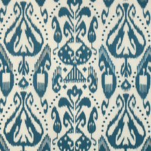 Load image into Gallery viewer, SCHUMACHER KIVA EMBROIDERED IKAT FABRIC 69480 / LAPIS