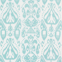 Load image into Gallery viewer, SCHUMACHER KIVA EMBROIDERED IKAT FABRIC 69481 / SKY