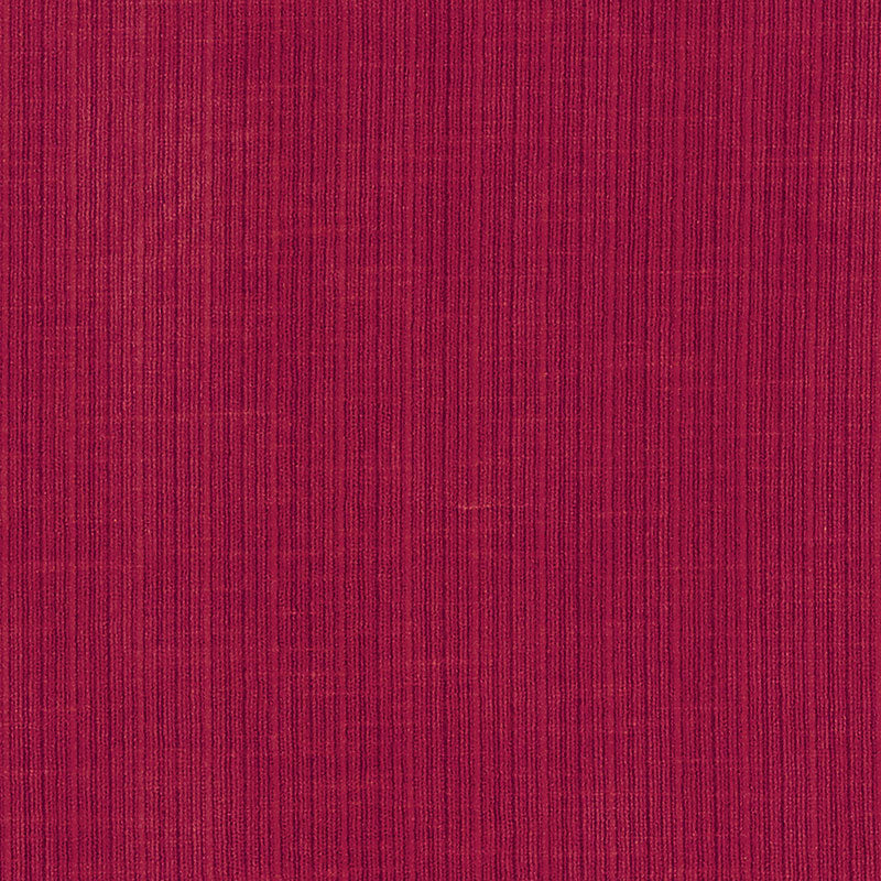 SCHUMACHER ANTIQUE STRIE VELVET FABRIC / CRIMSON