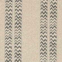 Load image into Gallery viewer, Schumacher Kudu Stripe Fabric 69970 / Black