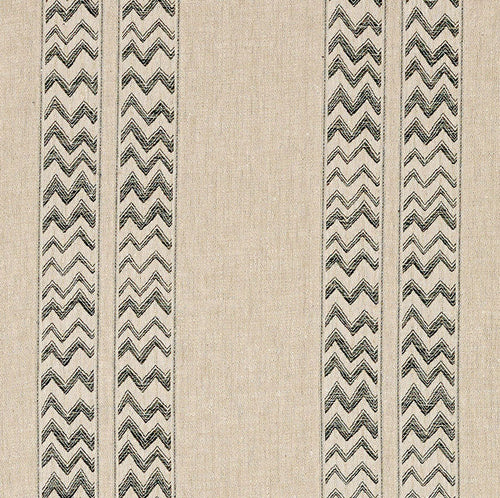 Schumacher Kudu Stripe Fabric 69970 / Black