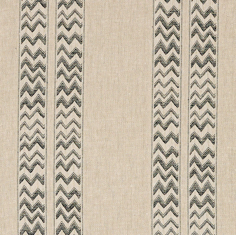 Schumacher Kudu Stripe Fabric 69970 / Black