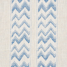 Load image into Gallery viewer, Schumacher Kudu Stripe Fabric 69971 / Blue