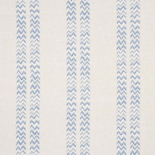 Schumacher Kudu Stripe Fabric 69971 / Blue