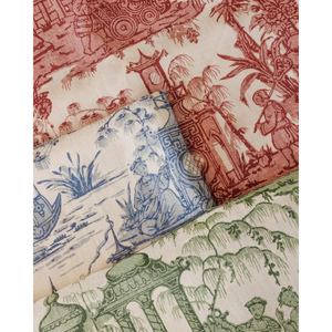 Lee Jofa Pagoda Toile Fabric / Forest