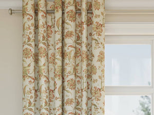 Heavy Duty Floral Seafoam Green Beige Coral Upholstery Drapery Fabric