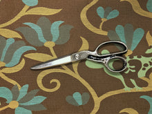 Load image into Gallery viewer, Water &amp; Stain Resistant Designer Floral Olive Green Turquoise Blue Sage Upholstery Fabric