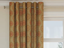 Load image into Gallery viewer, Heavy Duty Geometric Medallion Green Beige Gold Brown Rose Red Upholstery Drapery Fabric