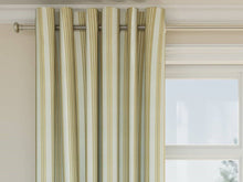 Load image into Gallery viewer, Heavy Duty Stripe Seafoam Blue Beige Green Upholstery Drapery Fabric