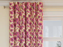 Load image into Gallery viewer, Heavy Duty Purple Magenta Pink Green Black Floral Upholstery Drapery Fabric