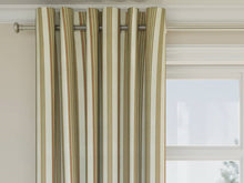 Load image into Gallery viewer, Heavy Duty Stripe Seafoam Green Coral Beige Upholstery Drapery Fabric