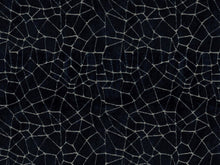 Load image into Gallery viewer, Abstract Geometric Beige Black Navy Blue Teal Cut Velvet Upholstery Fabric