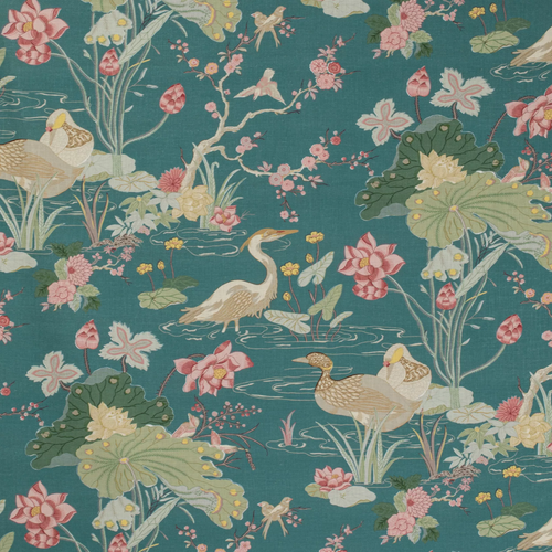 Lee Jofa Luzon Print Fabric / Lagoon