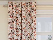 Load image into Gallery viewer, Heavy Duty Beige Cream Orange Brown Magenta Grey Floral Upholstery Drapery Fabric