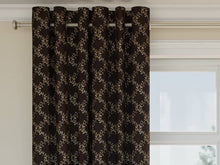 Load image into Gallery viewer, Heavy Duty Leaf Brocade Dark Umber Aqua Blue Beige Upholstery Drapery Fabric