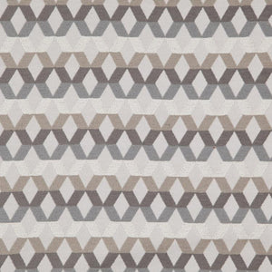 Di Lido Light Gray Taupe Beige Geometric Upholstery Fabric / Oyster