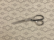 Load image into Gallery viewer, 3/4 Yd Designer Water &amp; Stain Resistant Grey Geometric Tribal Ethnic Upholstery Drapery Fabric