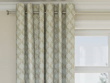 Load image into Gallery viewer, Heavy Duty Leaf Brocade Aqua Blue Beige Green Upholstery Drapery Fabric