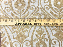 Load image into Gallery viewer, Greige Gold Wheat Damask Upholstery Drapery Fabric / Bronze