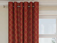 Load image into Gallery viewer, Heavy Duty Leaf Brocade Red Burgundy Beige Gold Upholstery Drapery Fabric