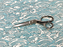 Load image into Gallery viewer, Pollack New Wave Oasis Aqua Blue Grey Sunbrella Indoor Outdoor Upholstery Fabric