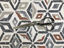 Load image into Gallery viewer, Designer Water &amp; Stain Resistant Off White Grey Rusty Brown Abstract Upholstery Drapery Fabric