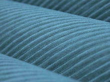 Load image into Gallery viewer, Crypton Water &amp; Stain Resistant MCM Mid Century Modern Tweed Chenille Stripe Aqua Steel Blue Upholstery Fabric RMC-WCII