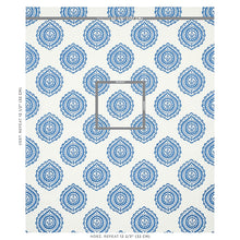 Load image into Gallery viewer, SCHUMACHER OLANA LINEN EMBROIDERY FABRIC 70206 / BLUE