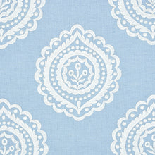 Load image into Gallery viewer, SCHUMACHER OLANA LINEN EMBROIDERY FABRIC 70207 / SKY