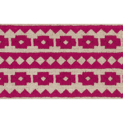Schumacher Talitha Tape Trim 70648 / Fuchsia On Natural
