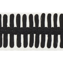 Load image into Gallery viewer, Schumacher Castille Tape Trim 70742 / Black On Ivory