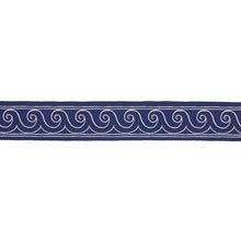 Load image into Gallery viewer, Schumacher Greek Waves Trim 70753 / White On Navy