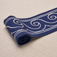 Load image into Gallery viewer, Schumacher Greek Waves Trim 70753 / White On Navy